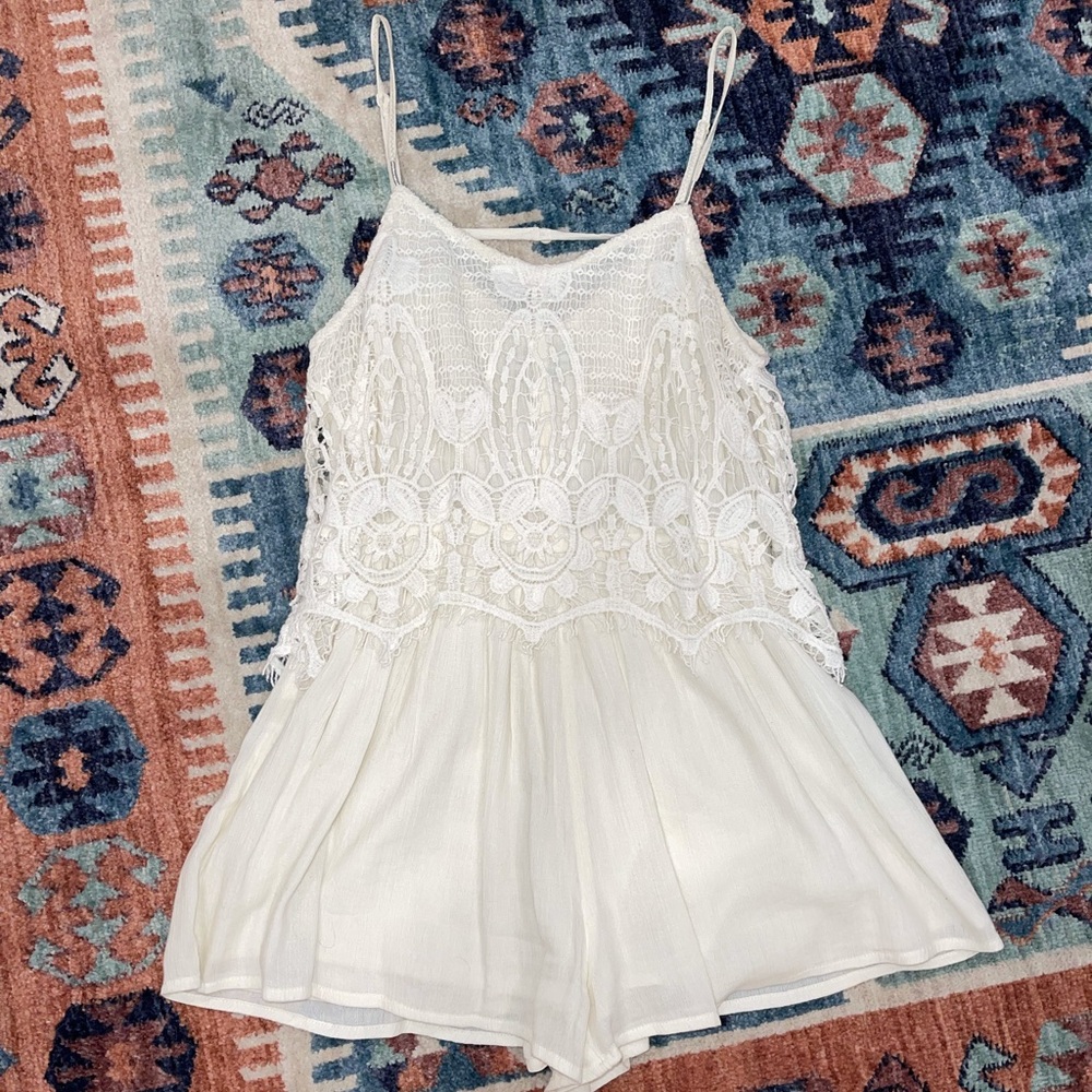 American Eagle Crochet Romper